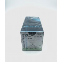 Мононить полиамидная нерассасывающиеся  6.0 / обр.-реж.прем., 3/8, черн. 13мм